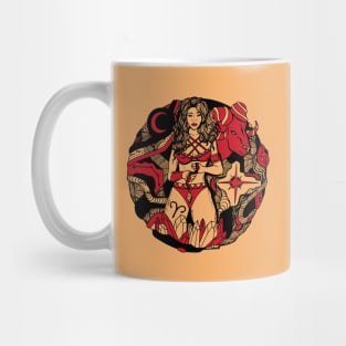 Red and Cream Aries Beauty Mug